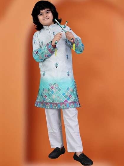 KC Kunj Creation Boys
                    Ethnic Motifs Printed Regular Kurta with Pyjamas