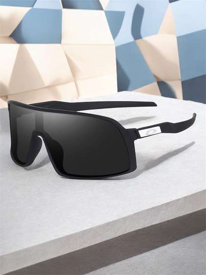 IFLASH Unisex Black Lens
                    & Black Sports Sunglasses with