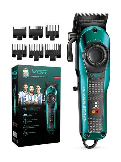 VGR VL-786 Barbers
                    Choice Salon Hair Clipper with 200 Min Runtime &
                    6 Length Settings