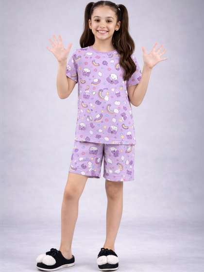 BAESD Girls Printed
                    Nightdress