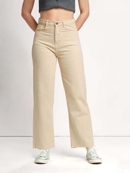 me Queen Women Wide
                        Leg High-Rise Stretchable Jeans