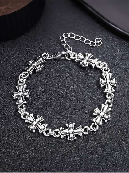 StyleCast x Revolte
                      Men Antique Silver-Plated Link Bracelet