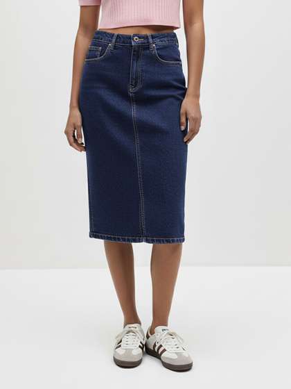 The Roadster
                        Lifestyle Co. Women Straight Denim Skirts