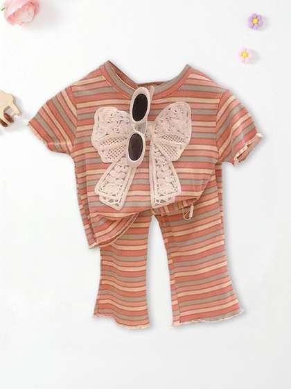 FOREVER FRIDAY Girls
                    Striped Top with Trousers