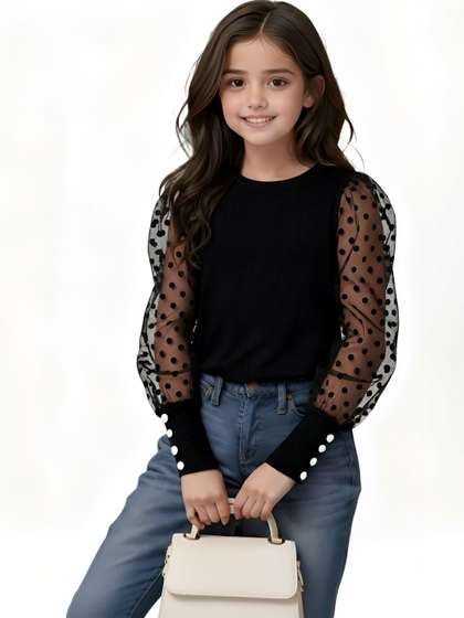WAHOO Girls Cotton
                          Blend Tops