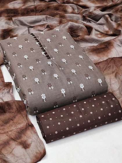 HERE&NOW Printed
                        Pure Cotton Unstitched Dress Material