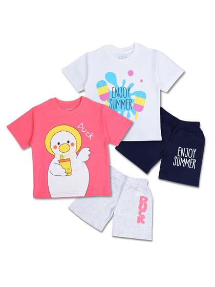 YK Boys Printed T-shirt
                    with Shorts