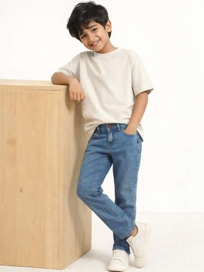 TALES & STORIES Boys
                    Slim Fit Mid-Rise Light Fade Stretchable Jeans