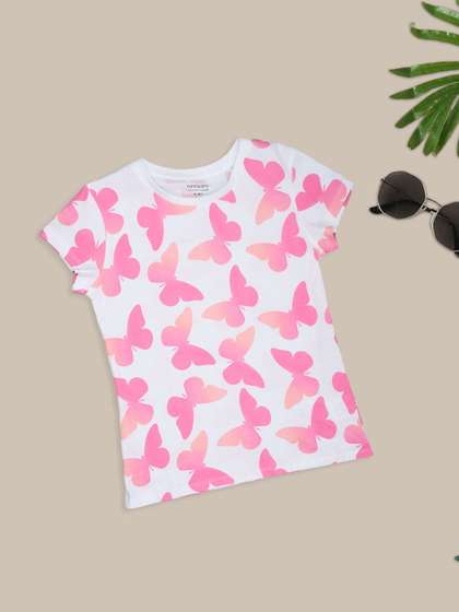 Pantaloons Junior Girls
                    Butterfly Printed T-shirt