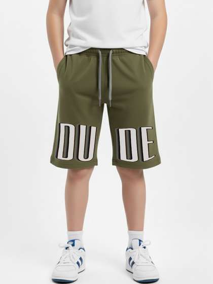 Hotfits Boys
                      Typography Printed Training or Gym Shorts