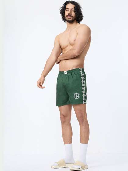 The Souled Store
                          Men Regular Fit Harry Potter Printed Green
                          Boxer Shorts