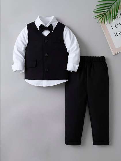 FABMYTRA Boys Shirt with
                    Trousers