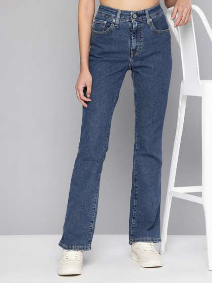 Levis Women's 725
                        Blue Bootcut Fit High Rise Jeans