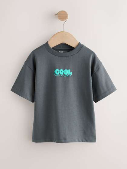 NEXT Boys Typography
                    Printed Pure Cotton T-Shirt