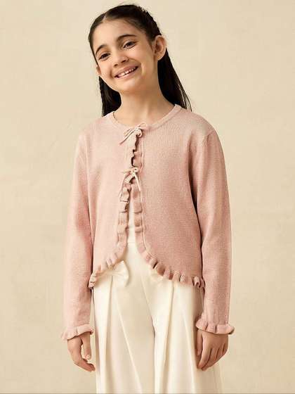 Juniors by Babyshop
                    Girls Cardigan with Fringed Detail