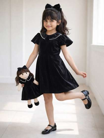 TALES & STORIES
                    Girls Black Embellished Dress