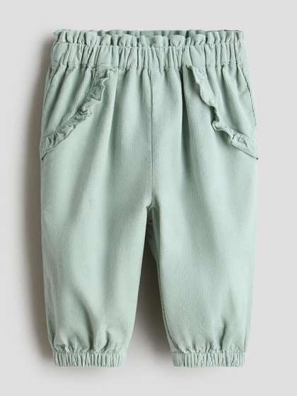 H&M Frill Trimmed
                    Corduroy Trousers