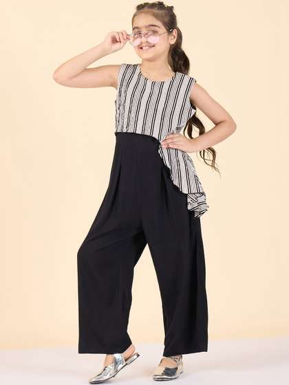 StyloBug Girls Striped
                    Basic Jumpsuit