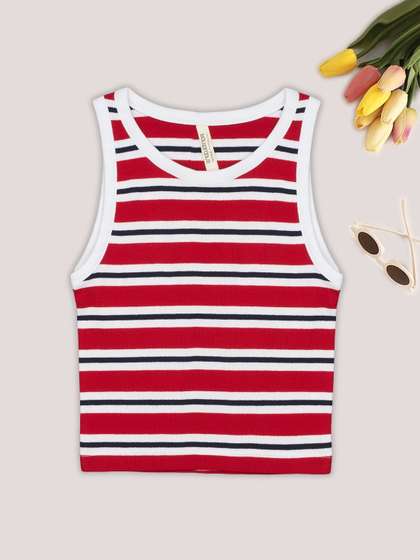 Pantaloons Junior Girls
                    Striped T-shirt