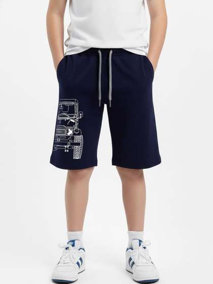 Hotfits Boys Printed
                    Training or Gym Shorts