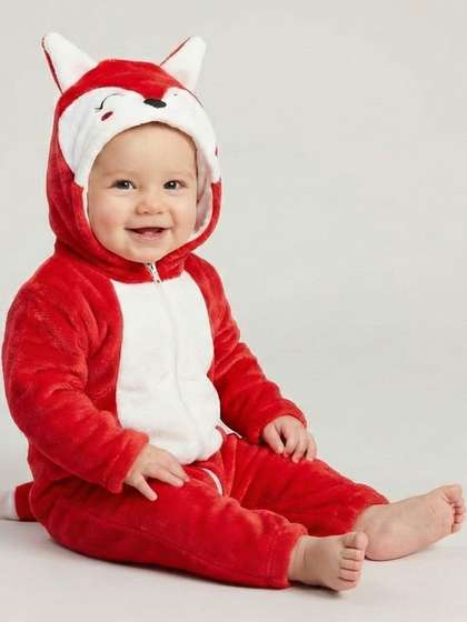 BabyZone Infants Panda
                    Hooded Flannel Romper