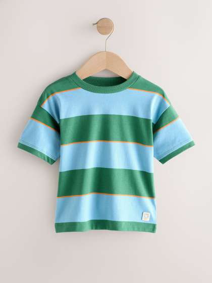 NEXT Boys Pure Cotton
                    Striped T-shirt