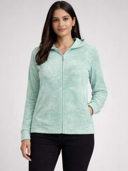 Camey Women Printed
                        Hooded Sweatshirt