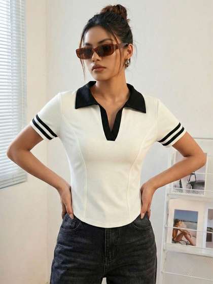 The Roadster
                          Lifestyle Co Shirt Collar Slim-Fit Regular
                          Tops