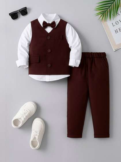 STINITY Boys T-shirt and
                    Shirt with Trousers