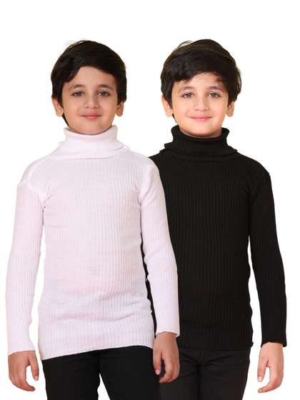 Superminis Boys Pack
                      Of 2 Ribbed Woollen Long Sleeves High Neck
                      Pullover