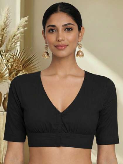 Thevasa V-Neck
                          Saree Blouse