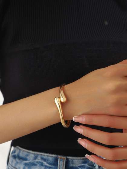 Lara Karen Women
                        Gold-Plated Bangle-Style Bracelet