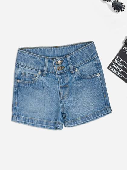 Pantaloons Junior Girls
                    Washed Denim Shorts Technology