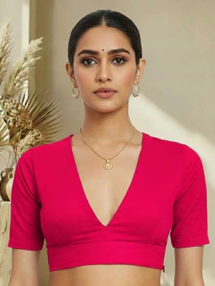 Thevasa Divine
                          Depth V-Neck Blouse