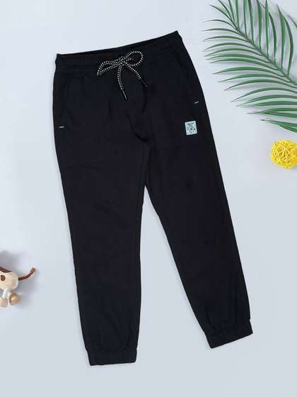 Pantaloons Junior Boys
                    Pure Cotton Mid-Rise Joggers