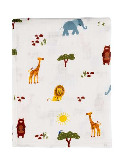 DULAAR Infants Printed
                    Organic Muslin Burp Cloths