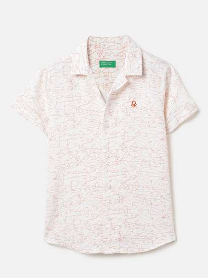 United Colors of
                      Benetton Boys Printed Casual Shirt