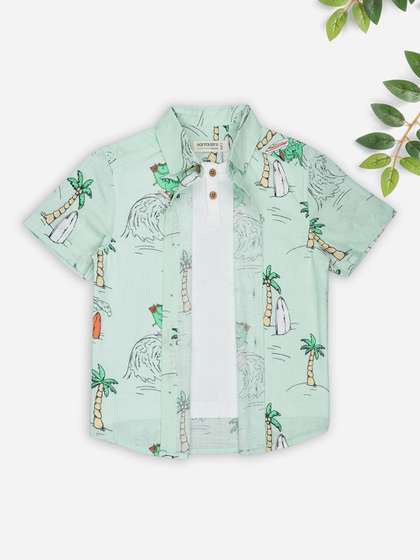 Pantaloons Junior
                        Boys Printed Casual Shirt