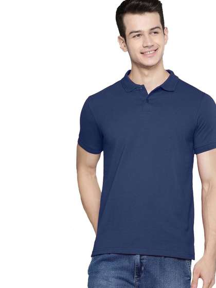RuledBySun Men Polo Collar Slim Fit T-shirt