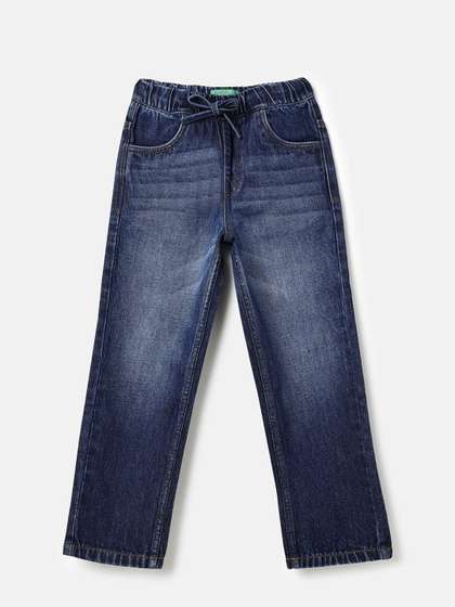 United Colors of
                    Benetton Boys Regular Fit Mid-Rise Light Fade Jeans
