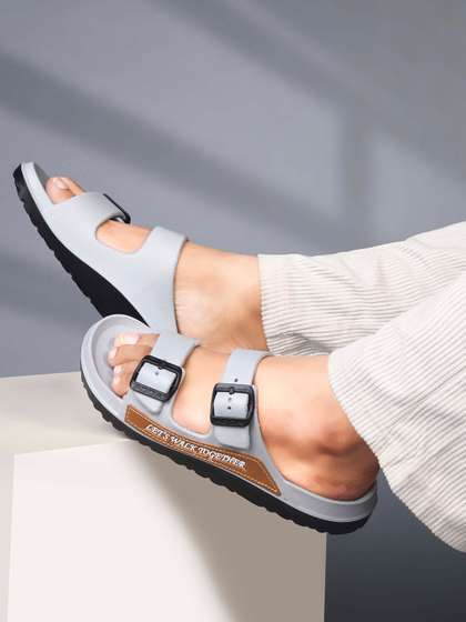 Adda Men Rubber
                        Slip-On With Buckle Detail