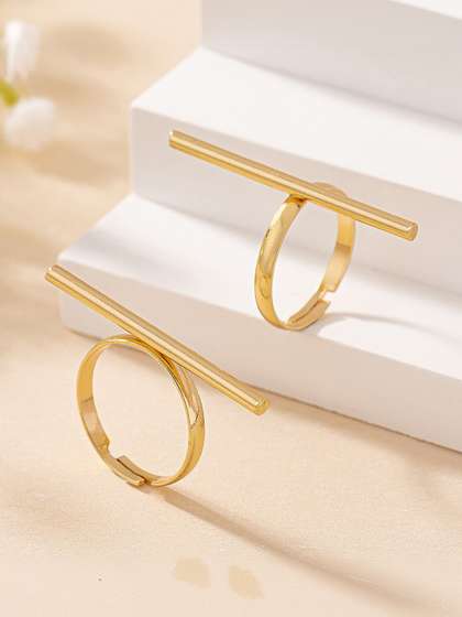 Lara Karen Set of 2
                        Gold-Plated Finger Ring