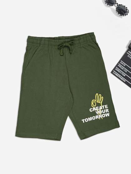 Pantaloons Junior Boys
                    Typography Printed Shorts