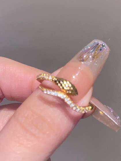 Lara Karen
                        Gold-Plated Crystals-Studded Finger Ring
