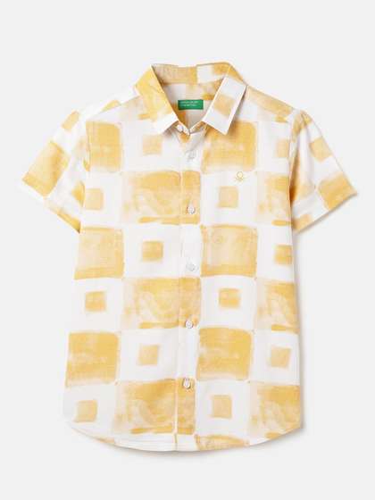 United Colors of
                    Benetton Boys Printed Casual Shirt