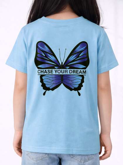 Purple United Kids Girls
                    Butterfly Artwork Breathable Cotton Fabric Daily
                    Comfort Tshirt