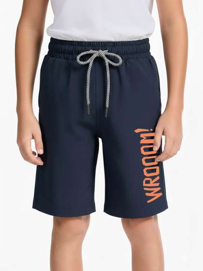 Hotfits Boys Typography
                    Printed Training or Gym Shorts