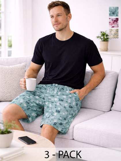 Mast & Harbour
                        Pack Of 3 Printed Cotton Mid-Rise Boxers
