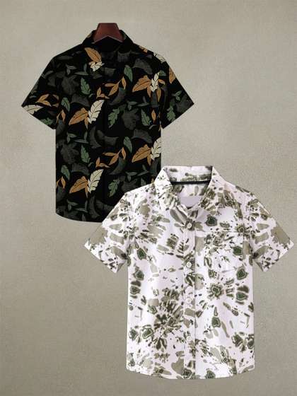 RAVYA TRENDZ Boys
                    Classic Floral Printed Casual Shirt