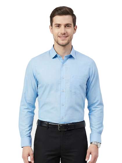 Cottonking Men
                          Pure Cotton Full Sleeves Slim Fit Formal
                          Shirt